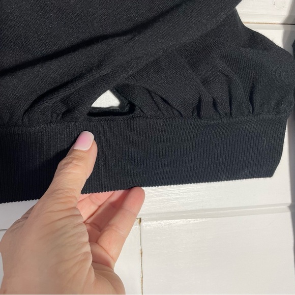 NBD Women's Black Crisscross Longsleeve Crop Top Size S - Picture 8 of 13